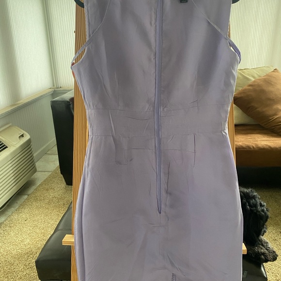 Tahari Lavender Midi Dress with Belt Detail Size 4 - Picture 5 of 7